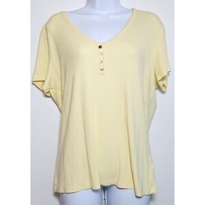 Frankee & Skylarr Ribbed Minimalist Casual Lounge Stretch Tee‎ 2X